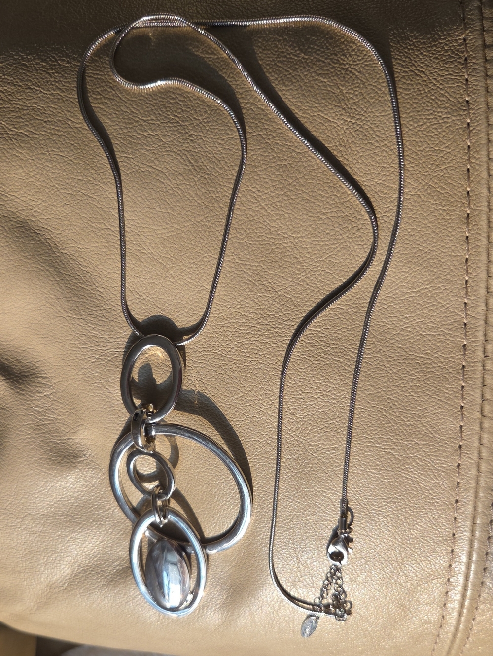 Nygard Silver Color Multi-Loop Pendant Necklace for Women